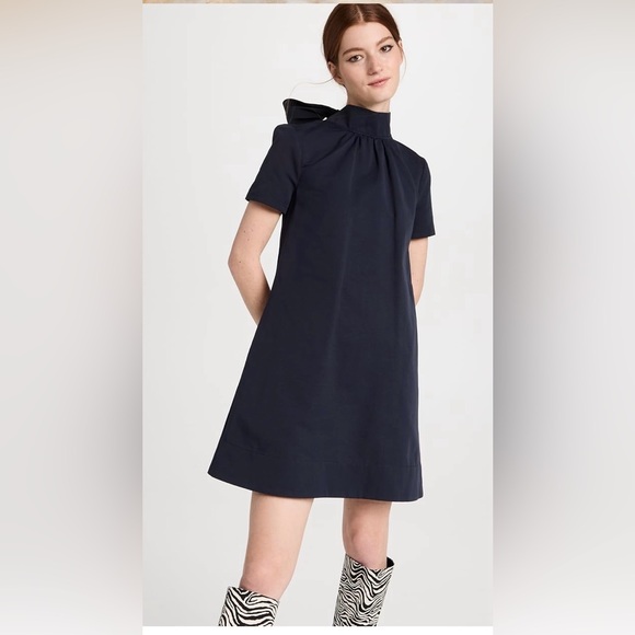STAUD Mini Ilana Dress Navy NWT - Picture 1 of 5